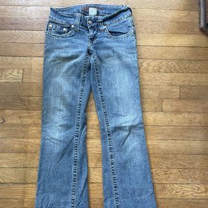 Hydraulic Jeans Metro 5225 Boot Women Size 3/4 LONG Denim Y2K Low Rise